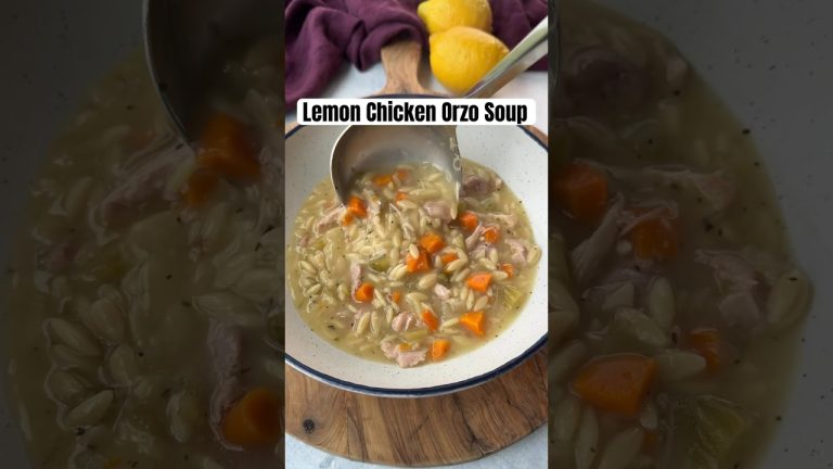 Lemon Chicken Orzo Soup