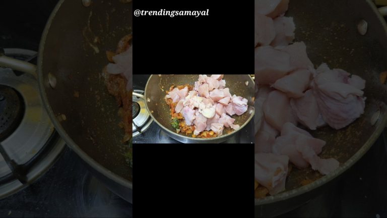Pepper chicken recipe in tamil|milagu kozhi varuval in tamil |#shortsfeed
