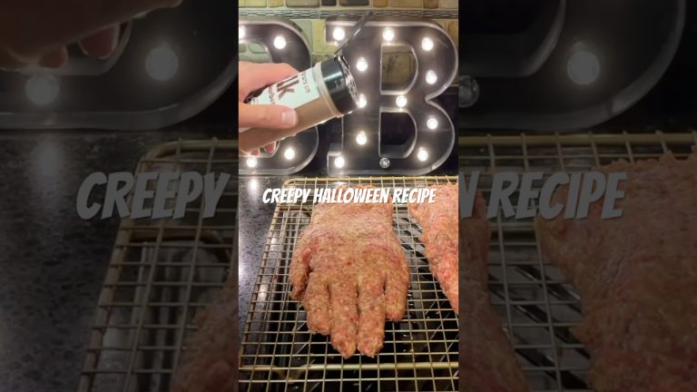 Creepy Halloween Meatloaf Recipe #halloween #recipe #cooking #bbq #spooky #creepy