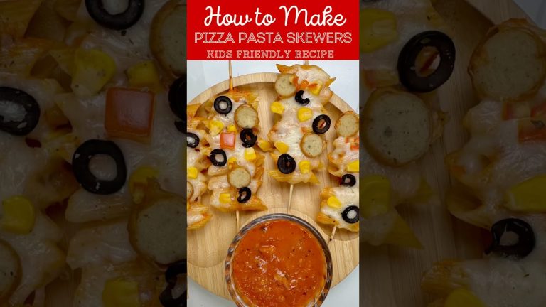 Pizza Pasta Skewers | Quick & Delicious Snack for Toddlers & Kids