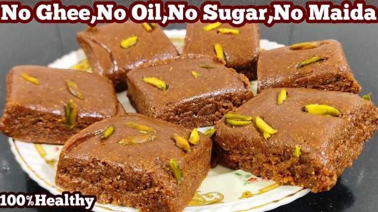 No Ghee No Oil No Sugar No Maida Protein Rich Burfi Recipe – Diwali Special Sweets Recipe/Easy Barfi