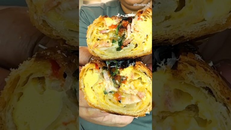 Air-Fried Bacon & Egg Croissant Boats