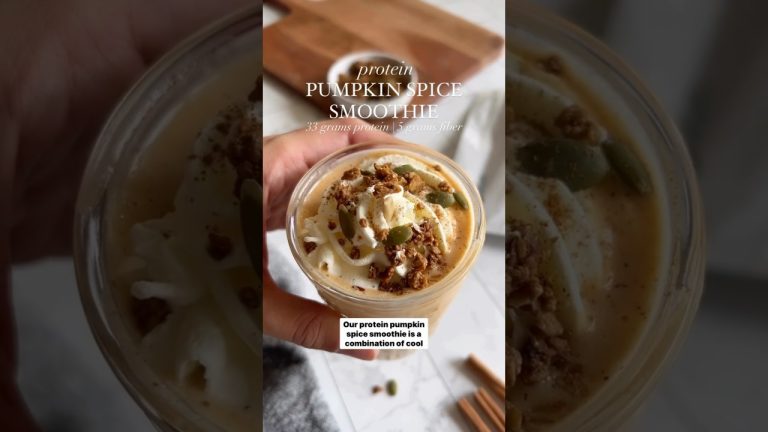 Protein Pumpkin Spice Smoothie #shorts #ad #fallrecipe