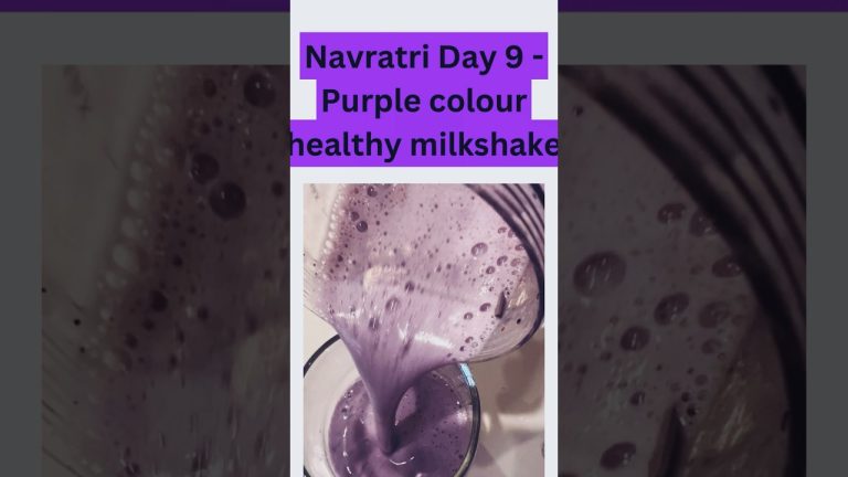 Navratri Day 9 –  Purple colour Fresh and Healthy Blueberry Milkshake #navratri2024 #navratrispecial