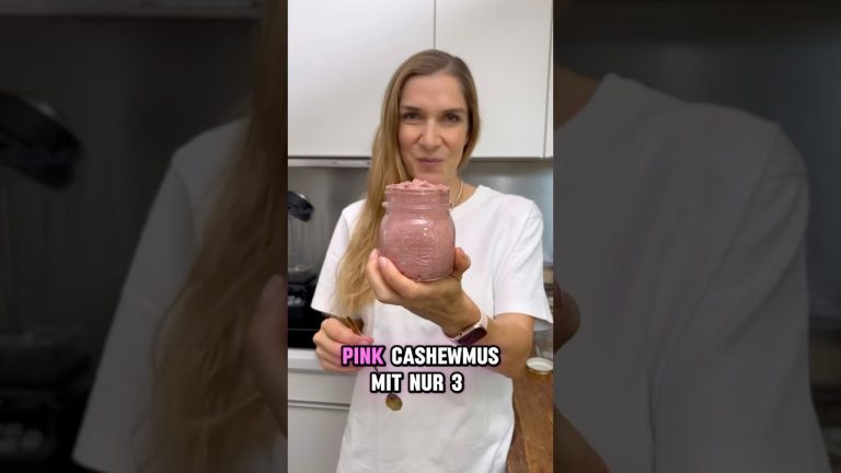 Pink Cashewmus mit nur 3 Zutaten 💕 Nussmus selber machen #mrsflury