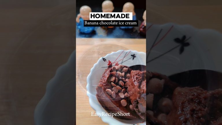 Banana chocolate ice-cream 🤯💥 #shorts