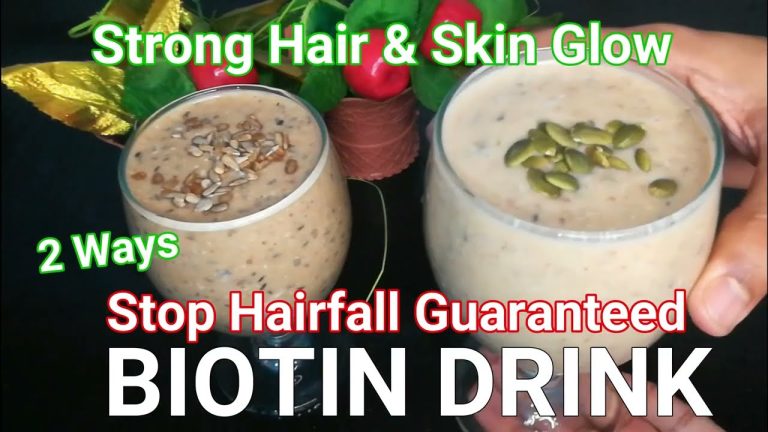 Biotin Smoothie for Hair FALL STOP in 7 Days! Breakfast Drink 2 Ways  Best Home Remedy Biotin Drink