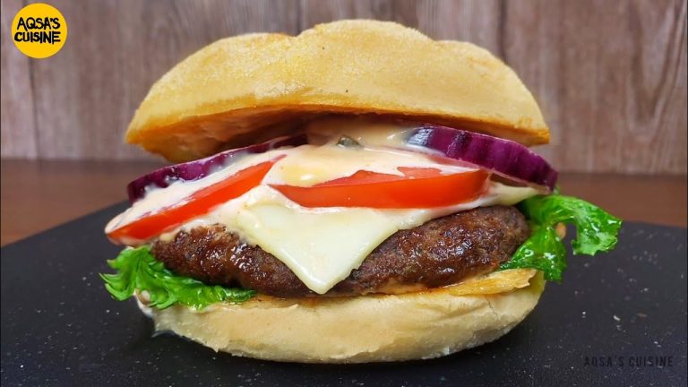 Beef Burger Recipe by Aqsa's Cuisine with secret sauce