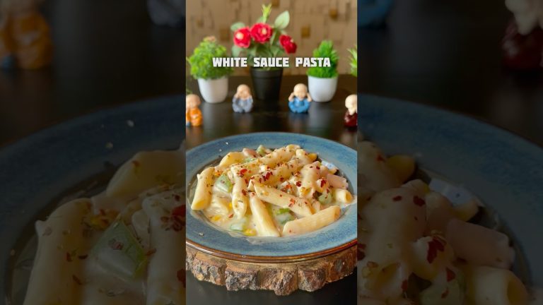 Trending recipe of White Sauce Pasta #shorts #recipe #cooking #pasta