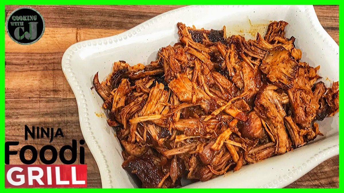 NINJA FOODI GRILL BBQ PULLED PORK! | Ninja Foodi Grill Recipe!
