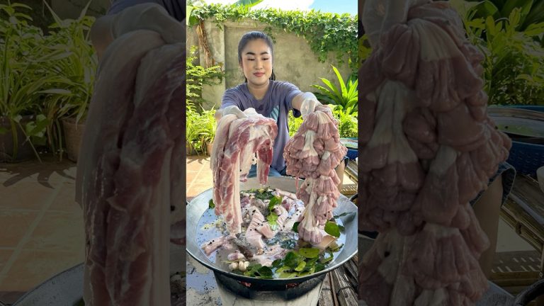Yummy pork belly cooking 👩‍🍳