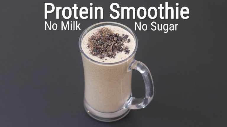 High Protein Breakfast Smoothie – No Milk – No Sugar – Protein Smoothie  | Skinny Recipes