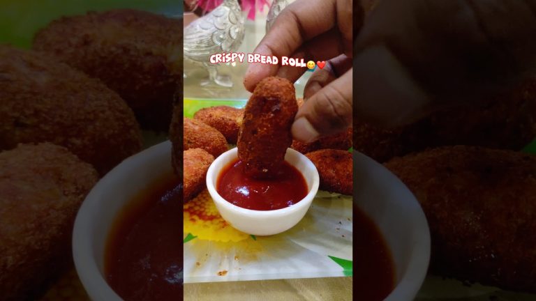 Crispy bread rolls recipe 🤤 #shorts #breadrolls #crispy #recipe #crunchy #snacks