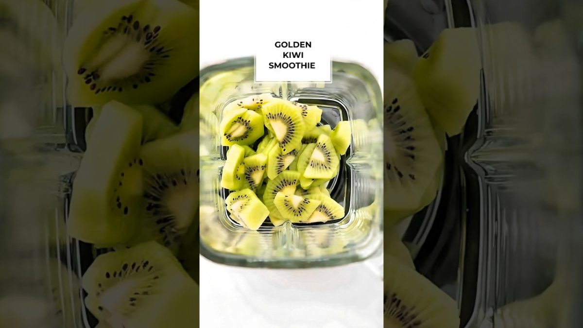 Golden Kiwi smoothie #shorts #asmr