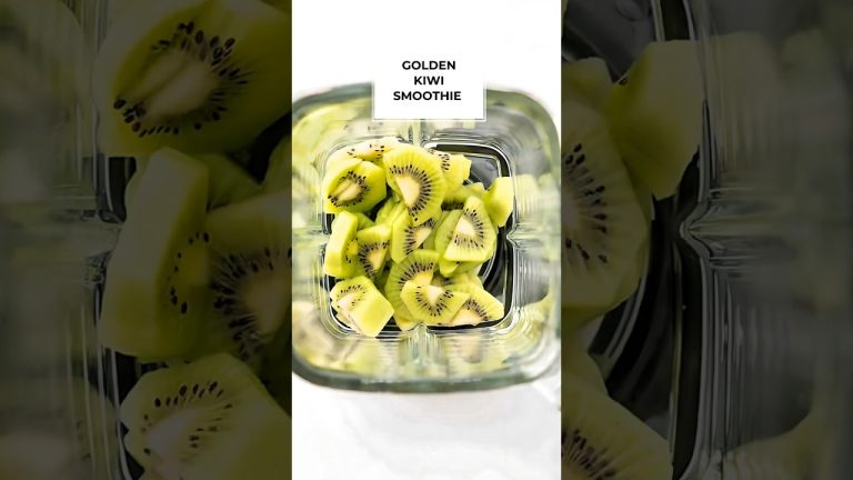 Golden Kiwi smoothie #shorts  #asmr