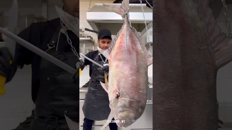 Southern Special: Giant trevally fish with Dumpling recipe🐟🐬🥟🔥#shorts #food #fish #seafood