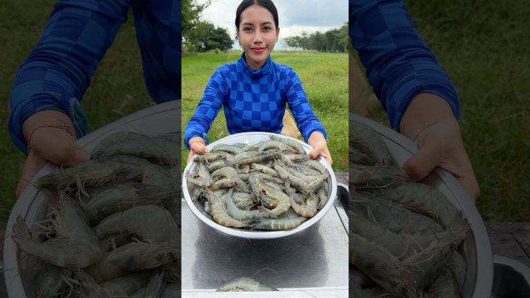 Shrimp roasted with salt cook recipe #shortvideo #shorts #cooking #food #recipe