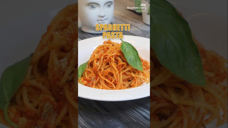 Red Sauce Spaghetti Pasta🍝|Healthy Dinner Meal #foodshorts #pasta #spaghettipasta #4k