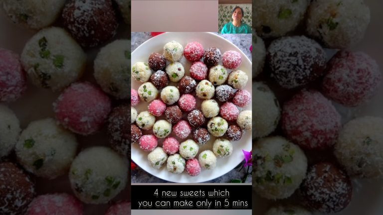 4 new sweet only in 5 mins|sweet recipes|diwali sweet recipes|easy sweet recipes|new sweets|#shorts