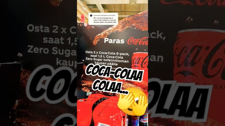 Coca-Cola hyllyn julistetta etsimässä 🕵️ LÖYSINKÖ? 😂 #cocacola #ilmainen #citymarket #juliste