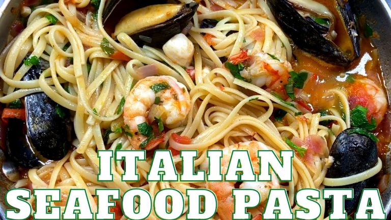 World food tour – Italian seafood pasta from Cinque Terre village – about Italian pasta