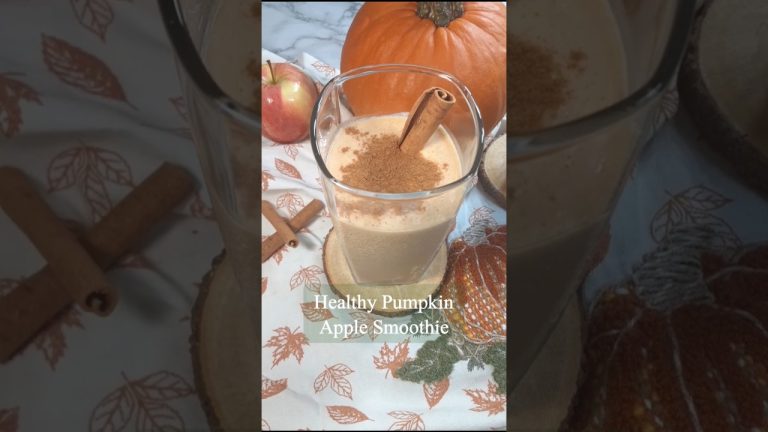 Healthy Pumpkin Apple Smoothie 🍎🎃  #fall #shorts #recipe #smoothie #healthy #breakfast #shortsviral