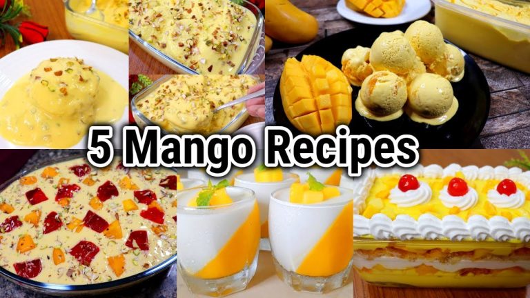 5 Most Tastiest Mango Dessert Recipes | Mango Recipes | Easy Mango Dessert