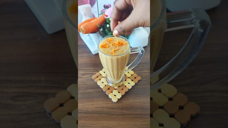 സ്കൂൾ വിട്ടു വരുന്ന കുട്ടികൾക്കായി വിശപ്പും ദാഹവും ഒരുപോലെ മാറ്റുന്ന Healthy Carrot banana Smoothie