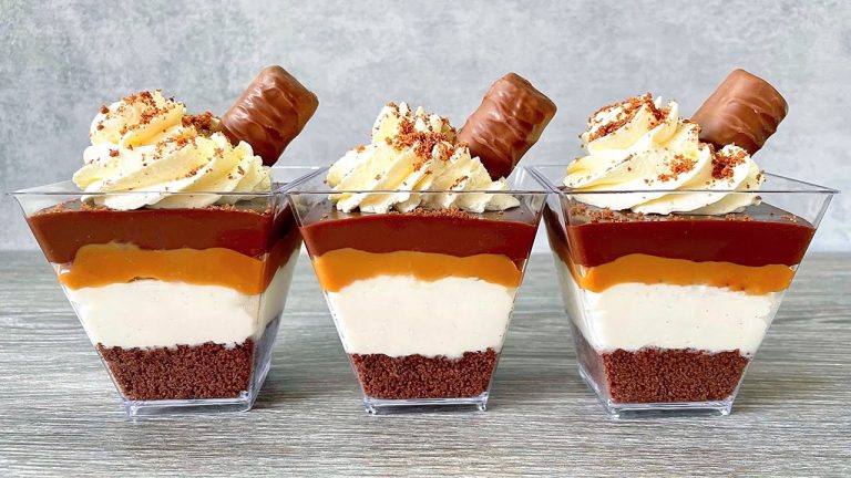 Twix Dessert Cups – No Bake Dessert. Very Easy and Yummy!