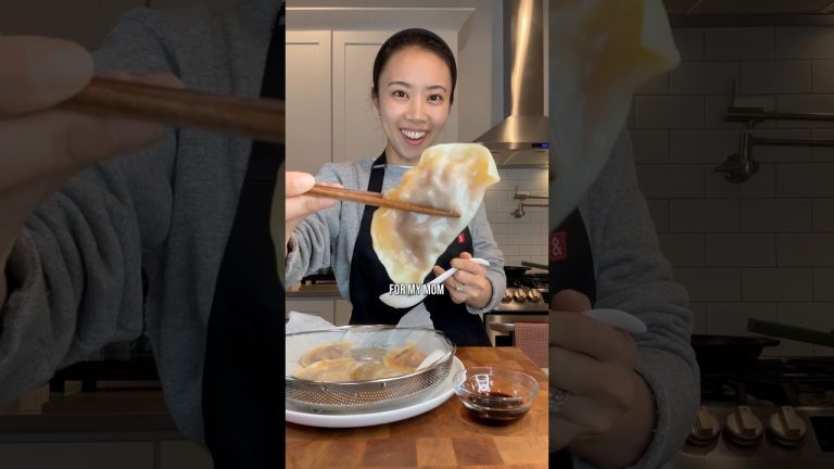 Homemade Kimchi dumplings #shorts