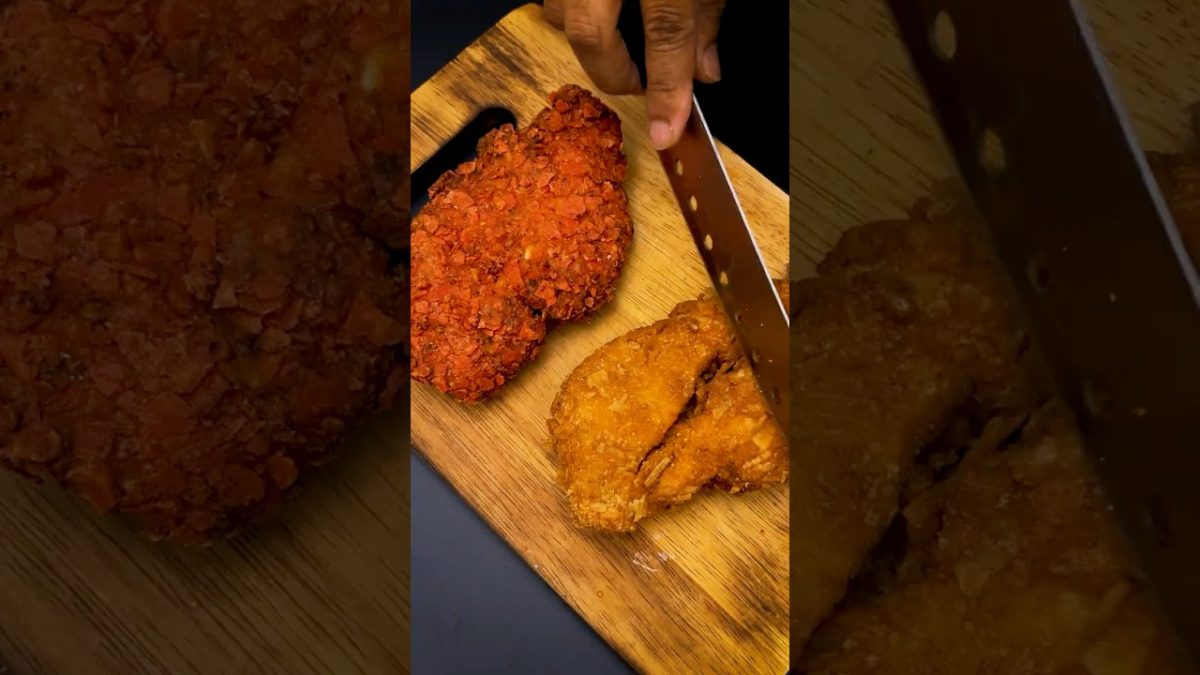 Doritos or Lays? Fried Chicken Crunch Test | ASMR Recipe Challenge #shorts