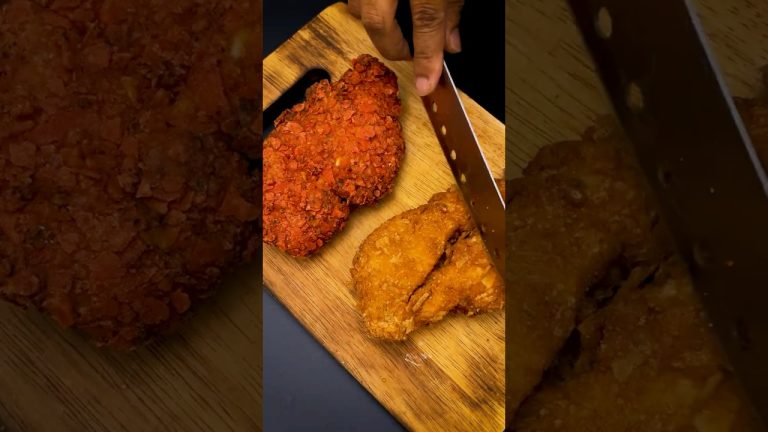 Doritos or Lays? Fried Chicken Crunch Test | ASMR Recipe Challenge #shorts