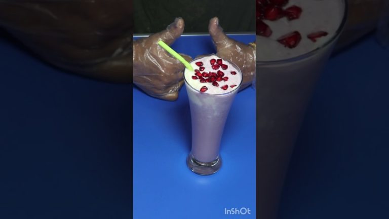 Pomegranate Milkshake 🥤 #shorts