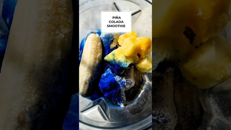 How To Make Piña Colada Recipe|| Blue Pina Colada Smoothie#smoothie #blue #banana #piñacolada