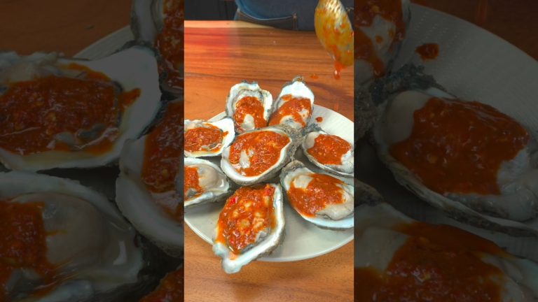 Spicy Raw Oysters 🦪 #cooking #shorts