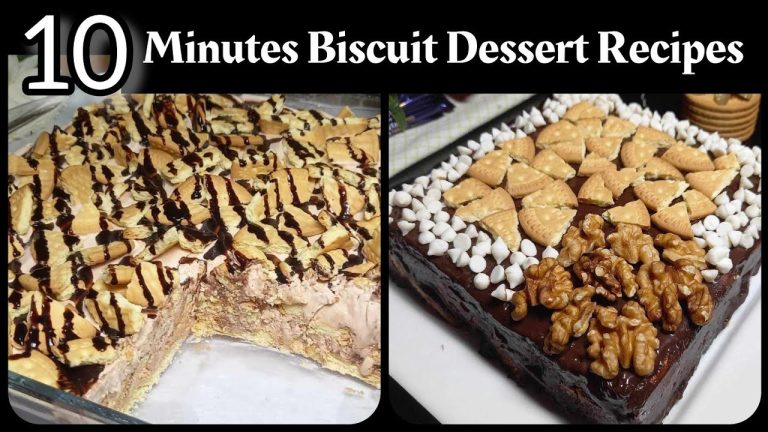 No Cook Desserts Recipes || 10 Minutes Biscuit Dessert Recipes || Lazy Cake ||  Dessert Recipe #food