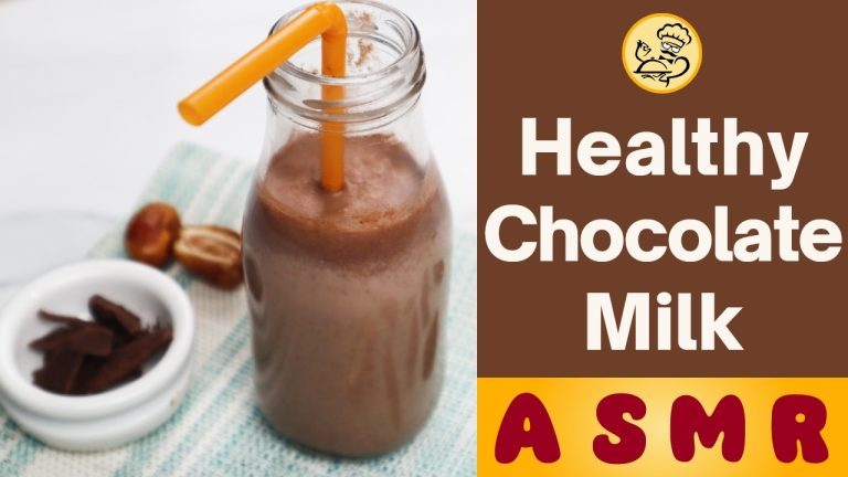 Healthy Homemade Chocolate Date Milk | Healthy Chilled Cocoa-Date Smoothie | Baba Food ASMR