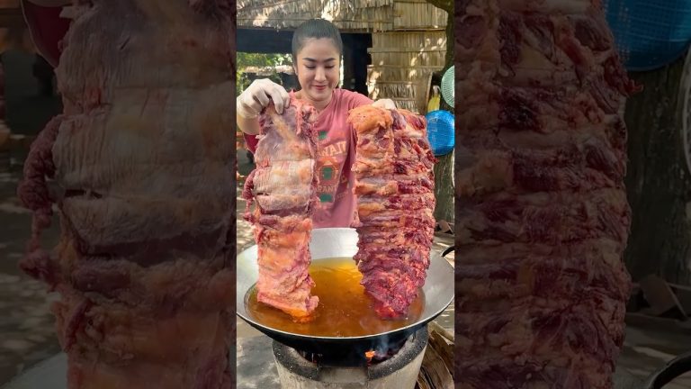 Yummy beef ribs cooking