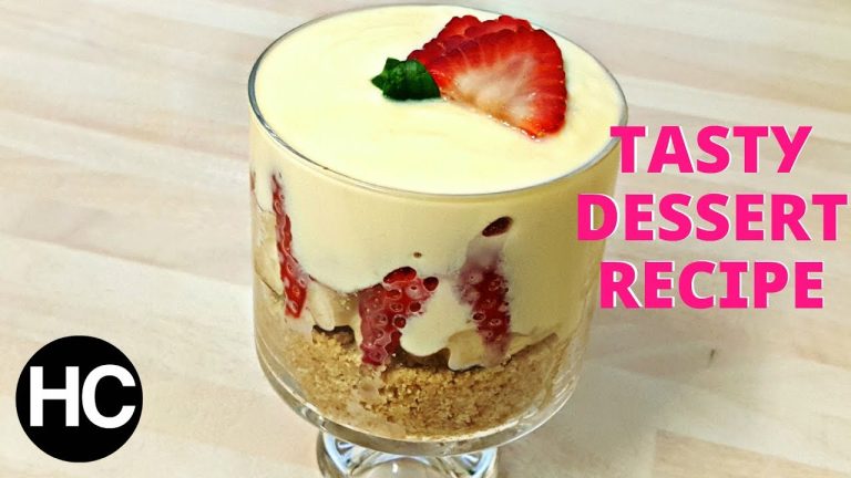 SPECIAL VANILLA CUSTARD & FRUIT DESSERT RECIPE – No Bake Dessert – Halal Chef