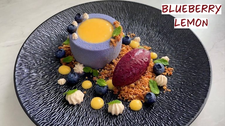 MICHELIN STAR Blueberry, Lemon & Cinnamon Dessert – Fine Dining Pastry Recipe