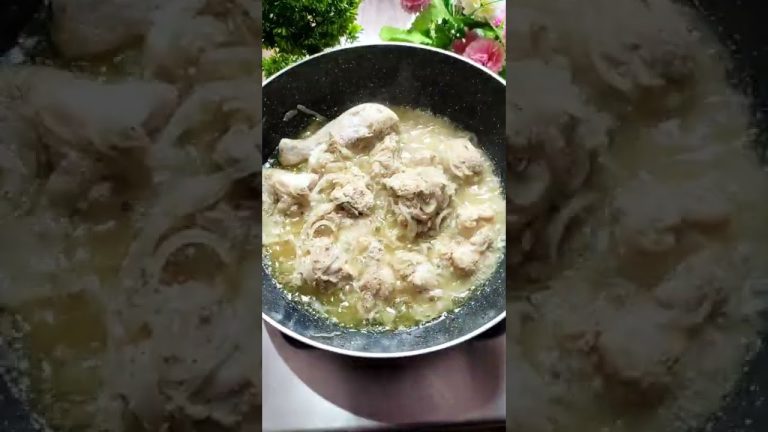 White Chicken With Delicious Gravy😋 |It's Too Easy😱#shorts #ashortaday