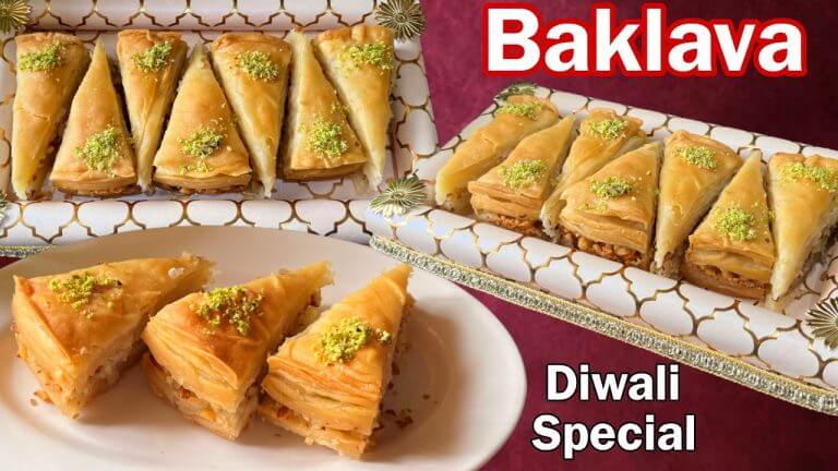 Diwali Special Baklava | Baklava Recipe in Indian Style | Famous Middle Eastern Dessert Recipe