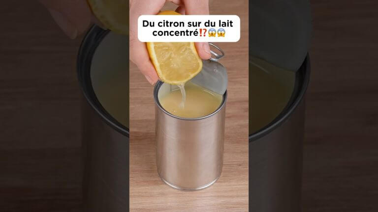 Du citron sur du lait concentré⁉️😱😱 #cooking #recette #delicious #milk #lemon #découverte #pourtoi