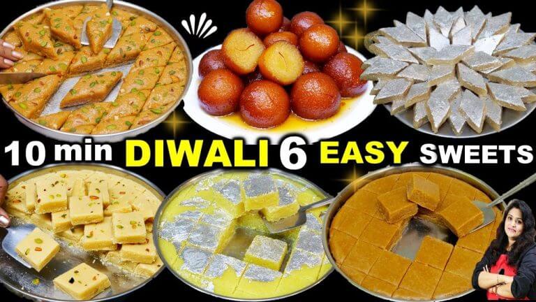 त्यौहार में चार चाँद लग जाएंगे जब काम पैसे में दिवाली की 6 आसान मिठाई ऐसे बनएंगे | BEST Sweet Recipe