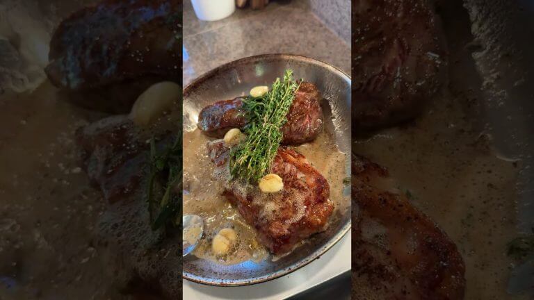 Garlic Bread Steak Sandwich!! @toomdips  available at Costco!