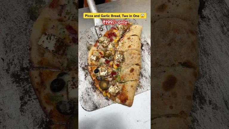 Paneer Pizza & Garlic Bread, two in one 😱 एक के पैसे में do का Maza 🤯 Just ₹199/- only