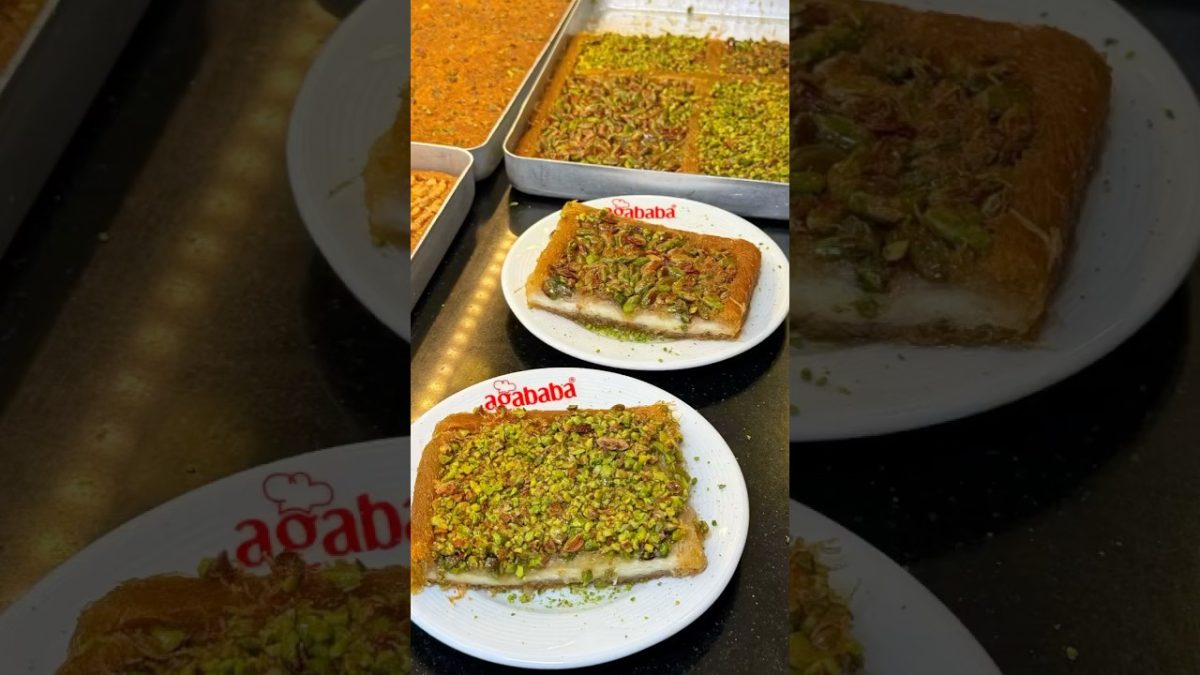 Fıstıklı Halep Usulü Kadayıfımıza Kaymak Yakıştı Mı? #kadayıf #tatlı #şerbetlitatlı #dessert