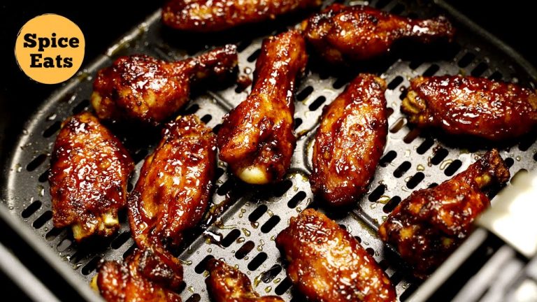 AIR FRYER CHICKEN WINGS RECIPE | HONEY BBQ CHICKEN WINGS IN AIR FRYER
