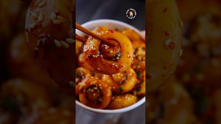 Spicy chilli potato noodles better than pasta||Day6 of 30days korean food challenge!#noodles