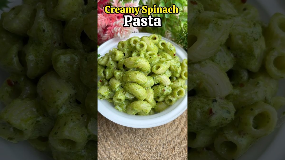 Creamy Spinach Pasta 😍❤️
